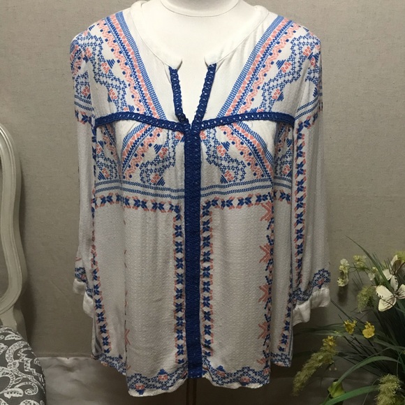 Pixley 3/4 Peasant Blouse M - Picture 1 of 4